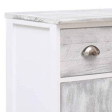 Festnight Credenza con 10 Cassetti in Legno Grigia 113x30x79 cm