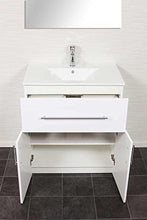 Mobile bagno a terra Domino 750 bianco lucido