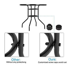 Yi-xir design classico Tavolo da pranzo esterno Cerchio Giardino da tavolo in vetro temperato Perfetto e comodo