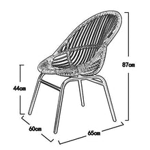 Sedia Sedie da Pranzo Cucina in Rattan Poltrona Reclinabile per Terrazza Giardino Balcone Esterno
