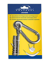 Amazonas Hammock AZ-3010000 Telo Gancio da Parete e Soffitto per Amache, Poltrone e Sedie Sospese, Acciaio, 22x5x1 cm
