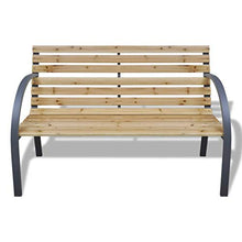 FAMIROSA Panchina da Giardino 120 cm in Legno e Ferro