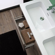 Kiamami Valentina Mobile SOSPESO con Specchio per Il Bagno CM120 Finitura Cemento | Madrid