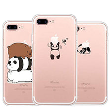 per custodia per iPhone 7 Plus/iPhone 8 Plus, CrazyLemon silicone TPU con motivo panda creativo per cellulare Custodia protettiva per iPhone 7 Plus/iPhone 8 Plus - Sotto il panda