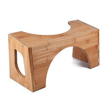Squatty Potty Sgabello per WC in bambù, regolabile a 17 e 20 cm, riduce il rischio di prolasso, emorroidi (pile), diverticolite e malattie del colon
