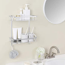 Umi. Essentials 2-Tier Bathroom Shelf No Drill Shower Caddy Organizer Aluminum Rectangle Wall Mount Anodized, A4028BDF