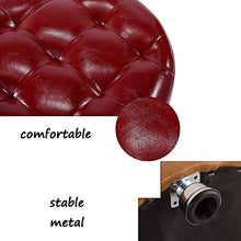 WERSDF Sgabelli da Terra ottomani Cube Leather Pouf Shoe Bench Sgabello Rotondo Seduta Decorativa Sedia a Sacco Poltrona, Sgabello, Poggiapiedi Rosso