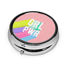 GRL Pwr - Contenitore rotondo per pillole, 3 scomparti, in metallo, per medicina e vitamina