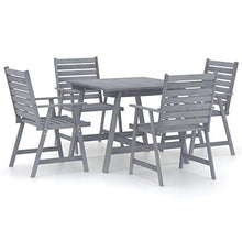vidaXL Set Pranzo da Giardino 5 pz in Legno Massello di Acacia Grigio