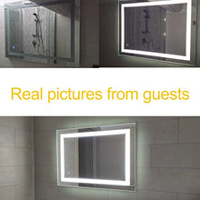 Turefans Specchio da Bagno con LED, 22W + Bianco Freddo + Interruttore tattile (60 * 80 cm)
