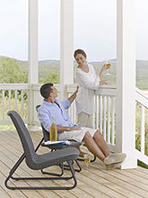 Keter Lounge Rio Patio Set, Set Arredo da Esterno con 2 Sedie e Tavolino, Grafite