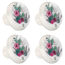 Maniglie per cassetti Manopole per cassetti Manopole rotonde Confezione da 4 per armadietto, cassetti, cassettiere, cassettiere ecc. Fiore E