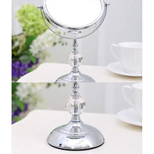 WWEIWU Pulito e Luminoso Aggiornamento da 6 Pollici a Sfera di Cristallo Desktop Trucco per Il Trucco a Doppio Lato Specchio da biasidito Portable Princess Mirror 3X Zoom Zoom Tabella BUGHED Specchio
