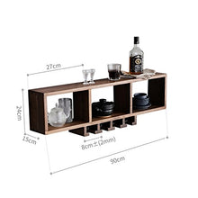 HTDZDX Mensola a Muro Ristorante Wine Rack in Legno massello Wine Cooler Calice Hanging Portalampada