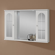Kiamami Valentina Specchio Contenitore Bagno 95 CM con Luce E Due Ante | Mary