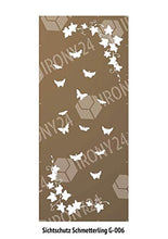 Irony24 - Paravento in ruggine, 150 x 65 cm, farfalla inclusa