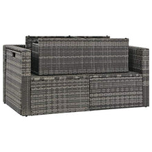 SKM Set Divani da Giardino 6 pz con Cuscini in Polyrattan Grigio (51.3kg)