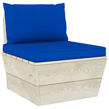 vidaXL Divano da Giardino a 4 Posti su Pallet con Cuscini Legno Abete