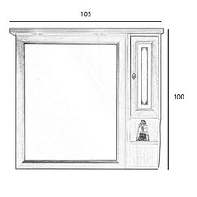 MOBILE DA BAGNO CLASSICO NOCE CON LAVABO 105 CM