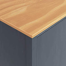 Ausla Garde-Guardaroba con 2 cassetti e 3 ripiani, 99 x 45 x 137 cm, grigio e marrone miele