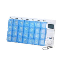 Smart Medicine Box 28 Cellule LCD Compartimenti Portatile Intelligente Pillola Dispenser Multicolore