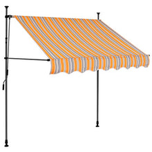 Tidyard Tenda da Sole Retrattile Manuale, Tenda da Balcone Giallo e Blu 200 cm