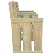 FAMIROSA Panchina da Giardino a 2 Posti 150 cm in Legno Impregnato