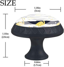 Striscia di fenicottero dorato bianco con paillettes nero Pomelli per Porta Set di 4 Pomelli per Mobili Manopole per Cassetti Cucina Armadio Vetro