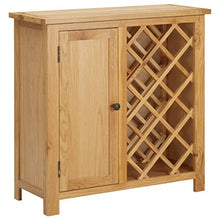 vidaXL Cantinetta per 11 bottiglie, 80 x 32 x 80 cm, rovere massiccio
