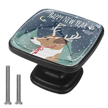 Cartolina d'auguri di nuovo anno con corna di cane simbolo 2018 Pomelli per Porta Set di 4 Pomelli per Mobili Manopole per Cassetti Cucina Armadio Vetro