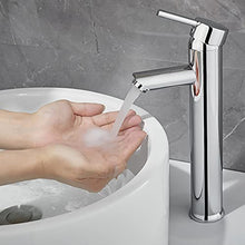 Alto Rubinetto Bagno Lavabo, BONADE Miscelatore Monocomando Elegante Lavabo Bagno Rubinetto per Lavabo e bagno Argento