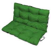 SuperKissen24. Cuscino Lungo per Panchina da Giardino 100x50 cm con Schienale 100x60 cm Resistente e Comodo per Panca da Esterno ed Interno - Verde