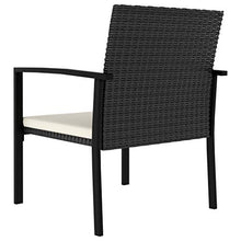 FAMIROSA Set da Pranzo da Giardino 9 pz in Polyrattan Nero-5710