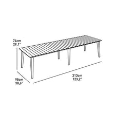 Keter Tavolo Lima Lungo 320 Cm, Tavolo da Giardino Adatto A 12 Persone, Bianco