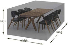 YULIAN Garden Mobili da Giardino 270x180x89cm, terrazza Arredo Copertura Set Impermeabile, Terrazza Tavoli e sedie per Esterni Combinazione Impostare Il Tessuto Impermeabile Oxford Heavy Du.