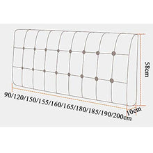 N / A Cuscino Comodino Testata Cuscino: Semplici E Moderni con Rivestimento Sfoderabile E Lavabile, Schienale in Cotone Celeste con Cuscino in Lino E Cotone-con testiera - 180 * 58 * 10 cm_Un