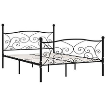 SKM Giroletto con Doghe Nero in Metallo 160x200 cm (22kg)