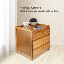 DFGH Comodino, Bamboo Bedsidesideweled Table Bedstand Bedroom Bedroom Mobile Organizer con 3 Cassetti