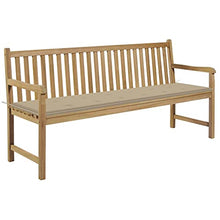 vidaXL Panca da Giardino con Cuscino Beige 175 cm in Legno di Teak