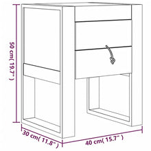 vidaXL Comodino 40x30x50 cm in Legno Massello di Teak