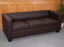 Serie Lille M65 Divano Sofa 3 posti 75x191x70cm Ecopelle Marrone