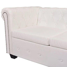 SENLUOWX Divano angolare, 6 posti Chesterfield pelle artificiale Bianco.Questo Divano ha Design Classico e Elegante,anche Perfetto Comfort - Arredi Casa