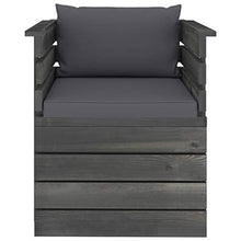 vidaXL Set Divani da Giardino su Pallet 7 pz con Cuscini Massello Pino