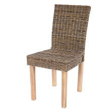 Set 4x sedie Littau Kubu rattan sala pranzo 56x43x89cm