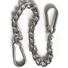 Coil.c - Catena per poltrona sospesa, con due moschettoni, in acciaio inossidabile, per amaca pesante, set di catene