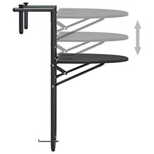E E-NICES Tavolo da Balcone Pensile Marrone 60x64x83,5cm Plastica Rattan
