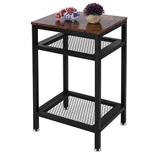 AYNEFY Comodino vintage, comodino, comodino, in stile industriale, con struttura a griglia