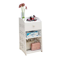 MTHomes Armadio Contenitore Comodino Bianco con Un cassetto
