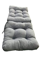 Cuscino per panca da esterno, 110 x 50 cm, comodo e impermeabile, per panche e altalene da giardino, terrazza, con colori blu e fiori (grigio)