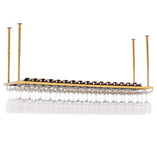 JHGJBJ Wine Rack Stile Moderno Vino impiccagione di Alta qualità del Supporto della cremagliera Bicchiere di Vino Verso Il Basso Upside Utilizzato in ristoranti, Bar, Case, ECC (Size : 100x30cm)